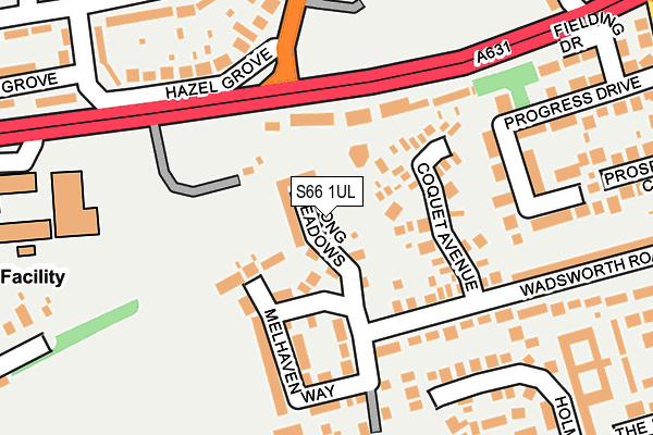 S66 1UL map - OS OpenMap – Local (Ordnance Survey)