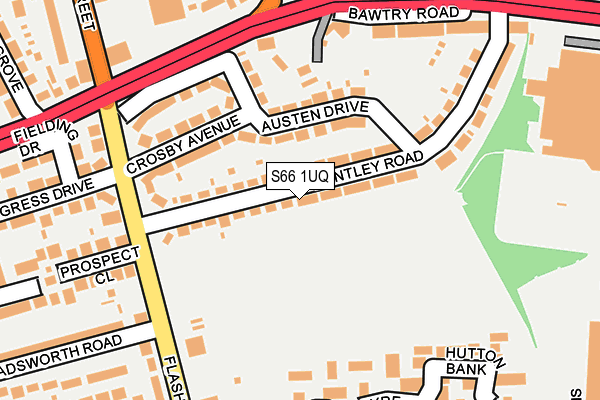 S66 1UQ map - OS OpenMap – Local (Ordnance Survey)