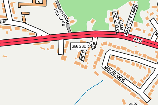 S66 2BD map - OS OpenMap – Local (Ordnance Survey)
