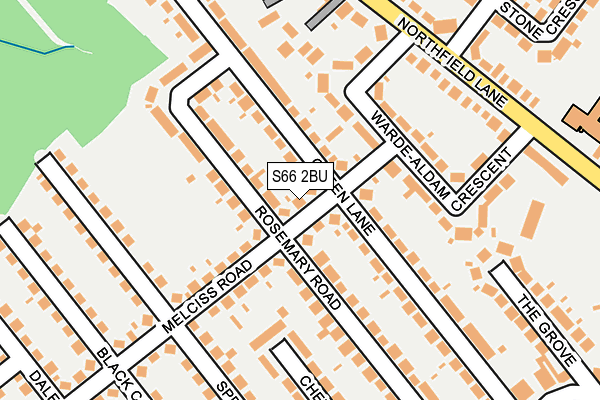 S66 2BU map - OS OpenMap – Local (Ordnance Survey)