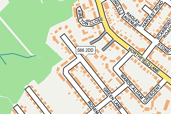 S66 2DD map - OS OpenMap – Local (Ordnance Survey)