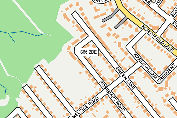 S66 2DE map - OS OpenMap – Local (Ordnance Survey)