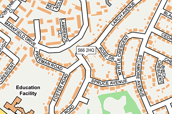 S66 2HQ map - OS OpenMap – Local (Ordnance Survey)