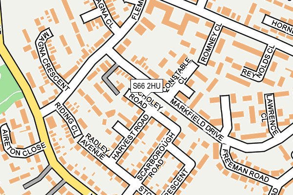 S66 2HU map - OS OpenMap – Local (Ordnance Survey)