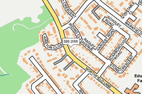 S66 2HW map - OS OpenMap – Local (Ordnance Survey)