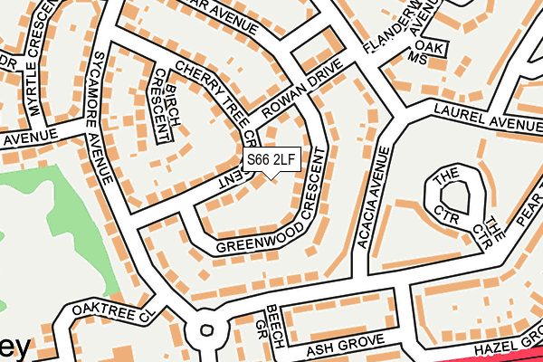 S66 2LF map - OS OpenMap – Local (Ordnance Survey)