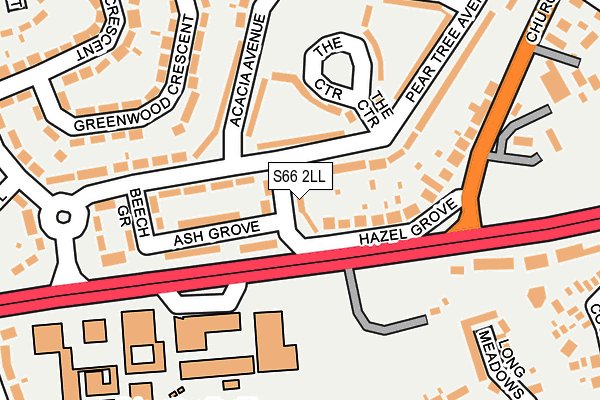 S66 2LL map - OS OpenMap – Local (Ordnance Survey)