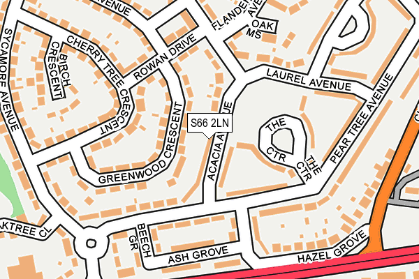 S66 2LN map - OS OpenMap – Local (Ordnance Survey)