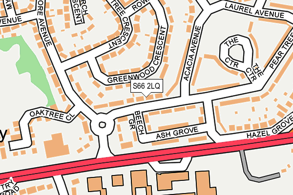 S66 2LQ map - OS OpenMap – Local (Ordnance Survey)