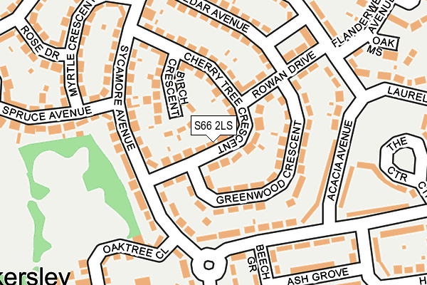 S66 2LS map - OS OpenMap – Local (Ordnance Survey)