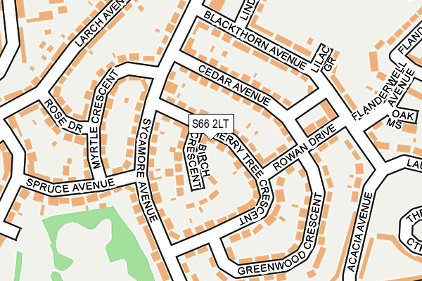 S66 2LT map - OS OpenMap – Local (Ordnance Survey)
