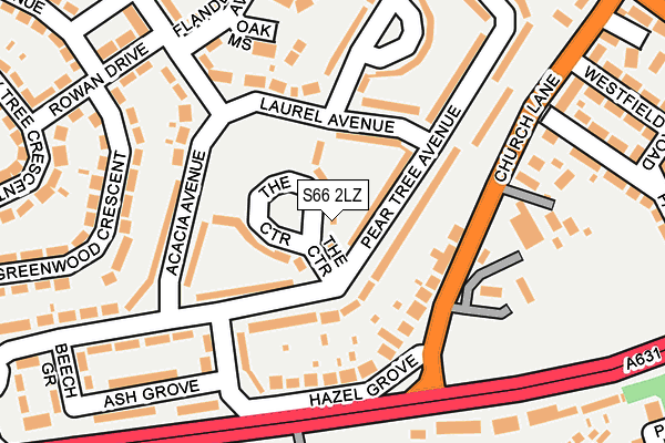 S66 2LZ map - OS OpenMap – Local (Ordnance Survey)