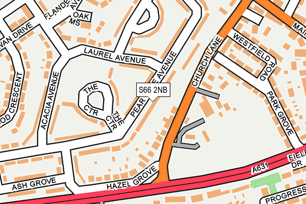 S66 2NB map - OS OpenMap – Local (Ordnance Survey)