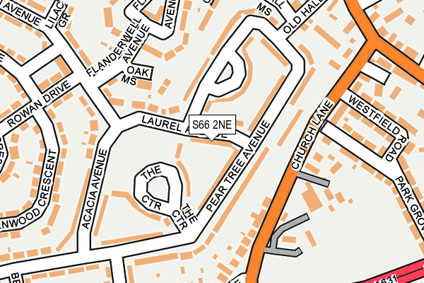 S66 2NE map - OS OpenMap – Local (Ordnance Survey)