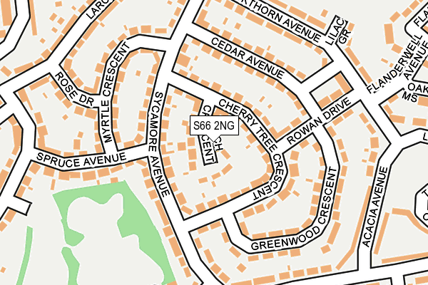 S66 2NG map - OS OpenMap – Local (Ordnance Survey)