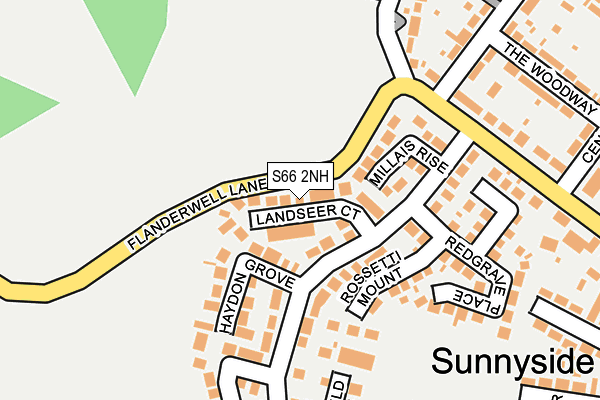 S66 2NH map - OS OpenMap – Local (Ordnance Survey)