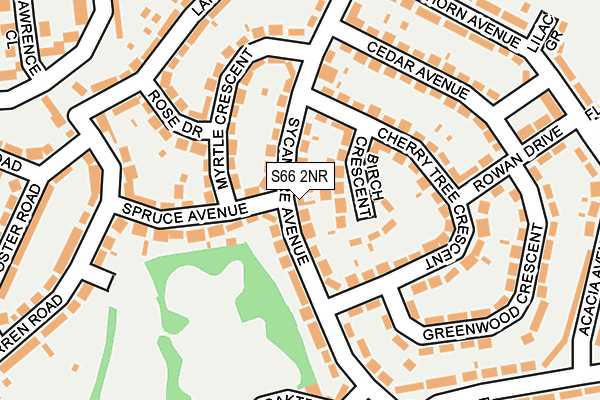 S66 2NR map - OS OpenMap – Local (Ordnance Survey)