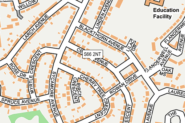 S66 2NT map - OS OpenMap – Local (Ordnance Survey)