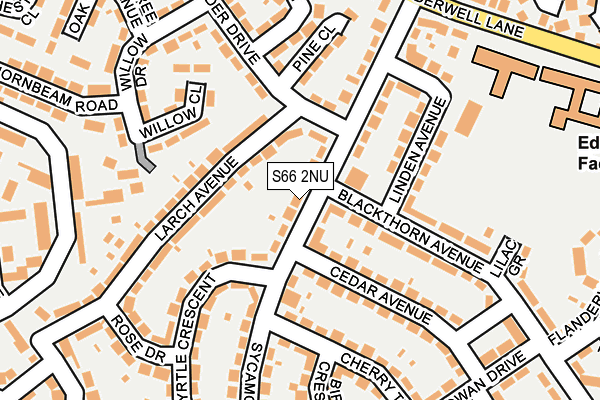 S66 2NU map - OS OpenMap – Local (Ordnance Survey)