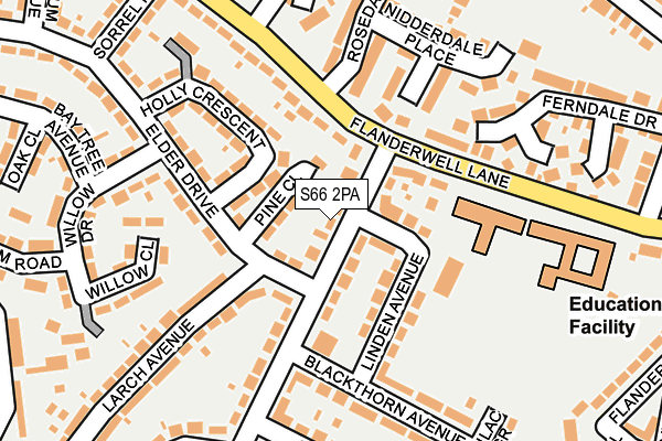 S66 2PA map - OS OpenMap – Local (Ordnance Survey)