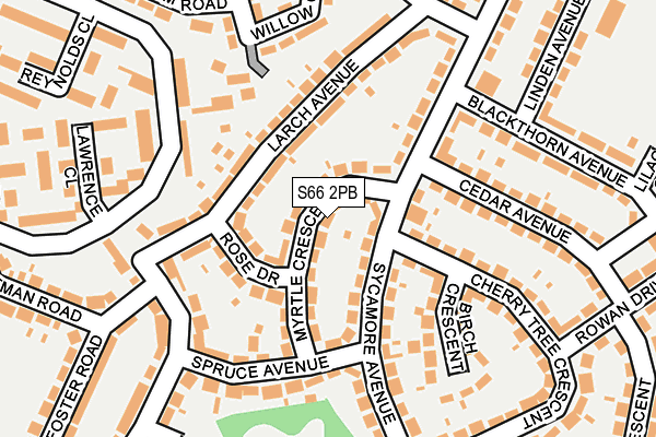 S66 2PB map - OS OpenMap – Local (Ordnance Survey)