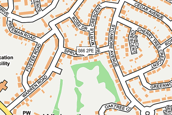 S66 2PE map - OS OpenMap – Local (Ordnance Survey)