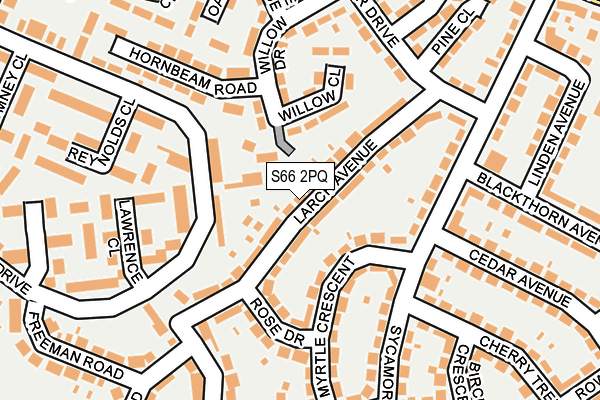 S66 2PQ map - OS OpenMap – Local (Ordnance Survey)