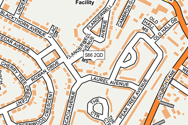 S66 2QD map - OS OpenMap – Local (Ordnance Survey)