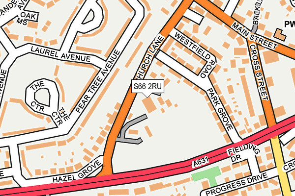 S66 2RU map - OS OpenMap – Local (Ordnance Survey)