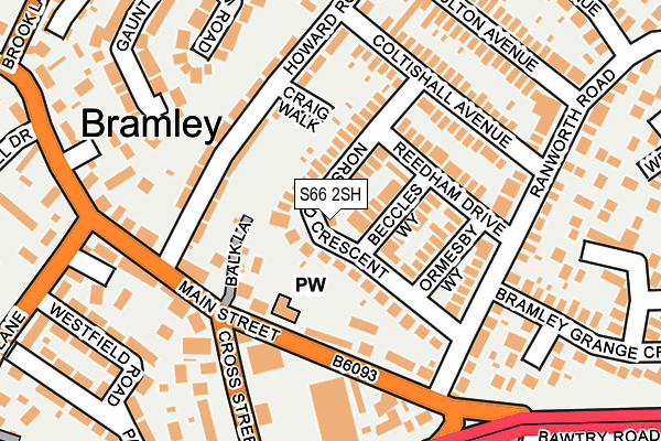 S66 2SH map - OS OpenMap – Local (Ordnance Survey)