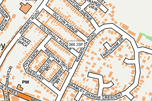 S66 2SP map - OS OpenMap – Local (Ordnance Survey)