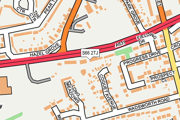 S66 2TJ map - OS OpenMap – Local (Ordnance Survey)