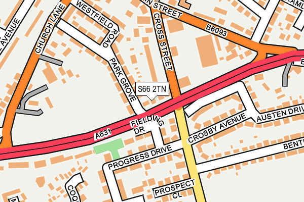 S66 2TN map - OS OpenMap – Local (Ordnance Survey)