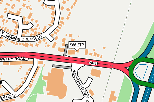 S66 2TP map - OS OpenMap – Local (Ordnance Survey)