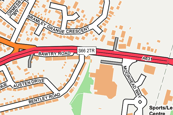 S66 2TR map - OS OpenMap – Local (Ordnance Survey)