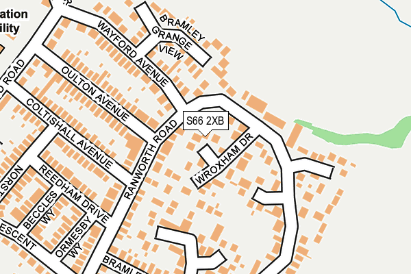 S66 2XB map - OS OpenMap – Local (Ordnance Survey)