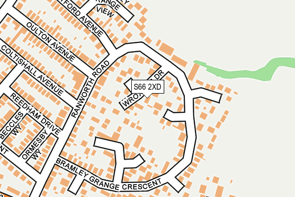 S66 2XD map - OS OpenMap – Local (Ordnance Survey)
