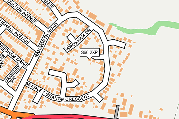 S66 2XP map - OS OpenMap – Local (Ordnance Survey)