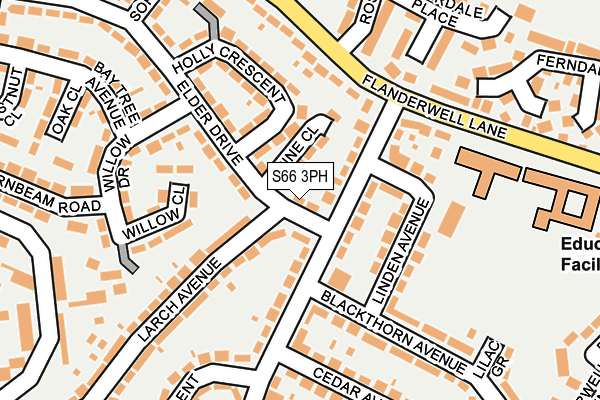S66 3PH map - OS OpenMap – Local (Ordnance Survey)
