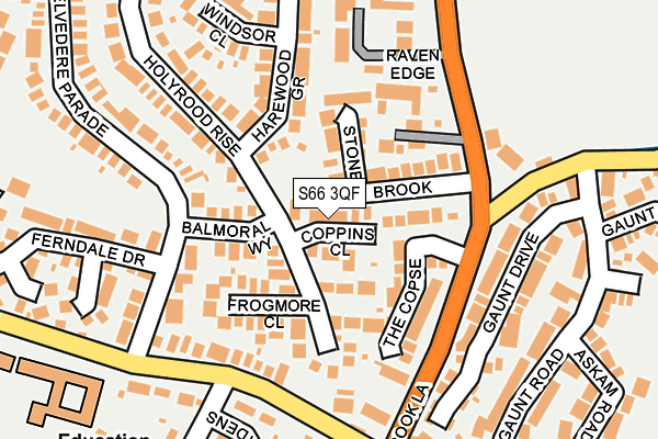 S66 3QF map - OS OpenMap – Local (Ordnance Survey)