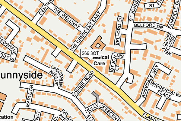 S66 3QT map - OS OpenMap – Local (Ordnance Survey)
