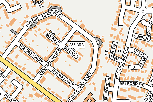 S66 3RB map - OS OpenMap – Local (Ordnance Survey)