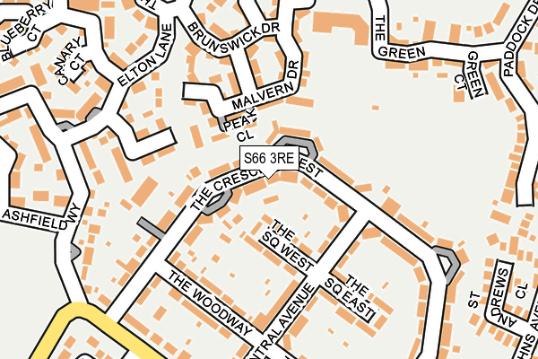 S66 3RE map - OS OpenMap – Local (Ordnance Survey)