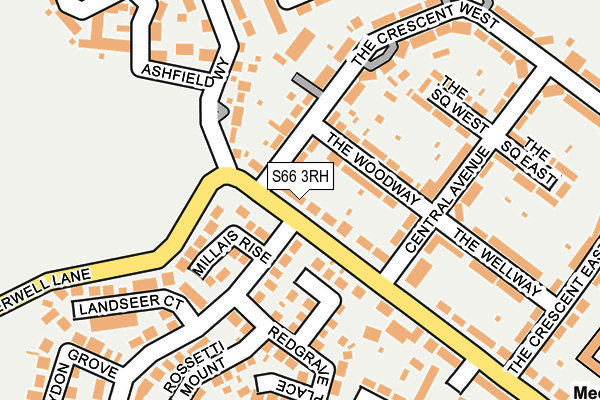 S66 3RH map - OS OpenMap – Local (Ordnance Survey)