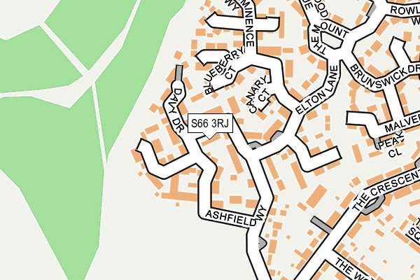S66 3RJ map - OS OpenMap – Local (Ordnance Survey)