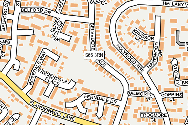 S66 3RN map - OS OpenMap – Local (Ordnance Survey)