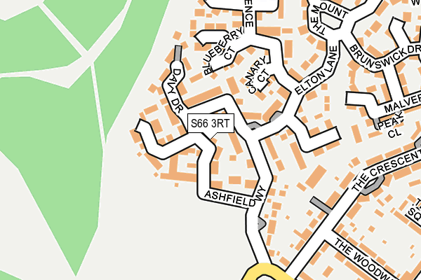 S66 3RT map - OS OpenMap – Local (Ordnance Survey)