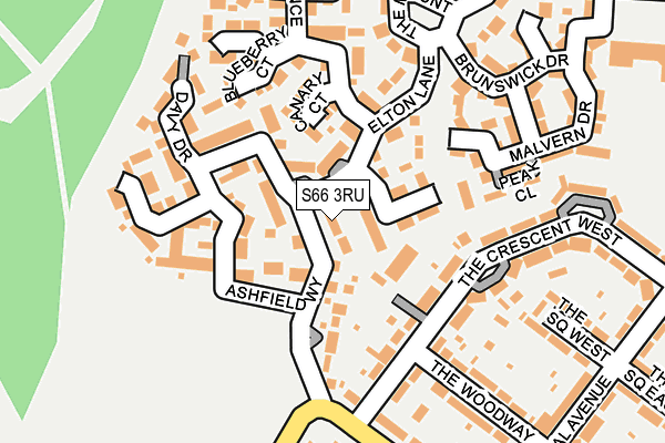 S66 3RU map - OS OpenMap – Local (Ordnance Survey)