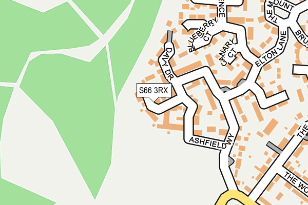 S66 3RX map - OS OpenMap – Local (Ordnance Survey)