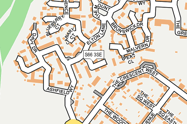 S66 3SE map - OS OpenMap – Local (Ordnance Survey)